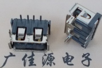 USB短體|E字型黑色膠芯|前二腳魚叉有卷邊針直插高度6.3 USB短體|E字型黑色膠芯|前二腳魚叉有卷邊針直插高度6.3