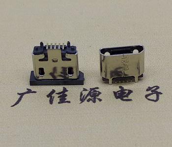 邁克MICRO USB 5P B型立式180度貼板無導(dǎo)位端SMT 