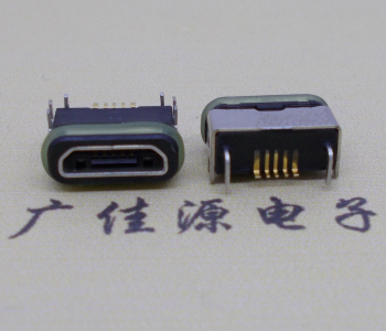 micro usb防水接口臥式插板,電源端smt貼板 micro usb防水接口臥式插板,電源端smt貼板