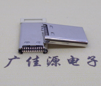 供應(yīng)usb 3.1 type c公頭無縫拉伸,夾板鍍亮鎳帶膠塞