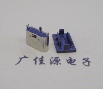 三腳插板type c連接器6p母座,H=6.5mm充電usb接口 三腳插板type c連接器6p母座,H=6.5mm充電usb接口