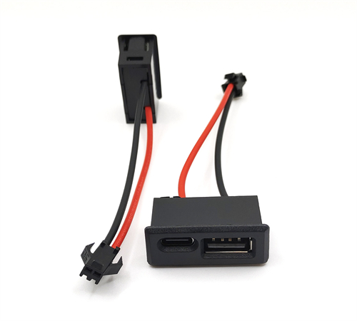 USB防水type-c雙用充電插口燈具玩具內(nèi)置插頭typec電源口焊線(xiàn)母座