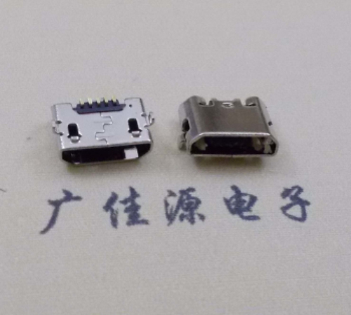 Micro USB反向插板母座直邊